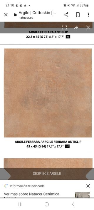 Baldosas Naturcer Argile 