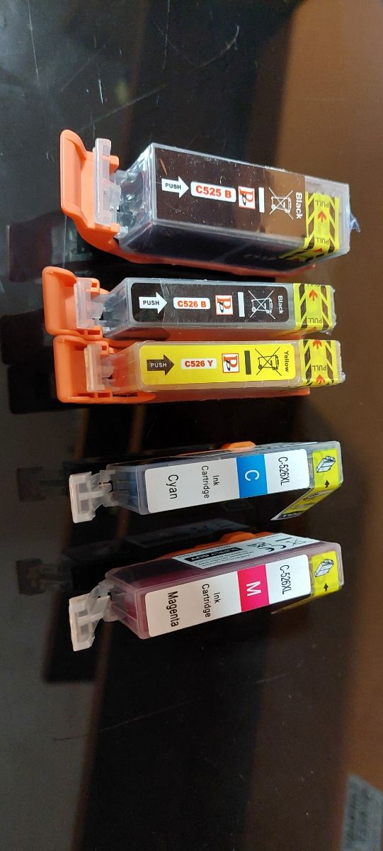 Cartuchos tinta  PGI-525BK - CLI-526BK - CLI-526C