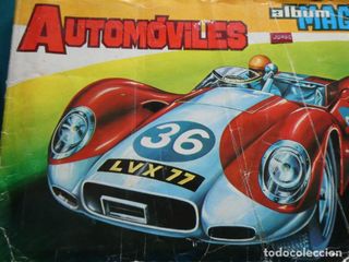 ÁLBUM DE CROMOS AUTOMÓVILES COCHES MOTOS. MAGA