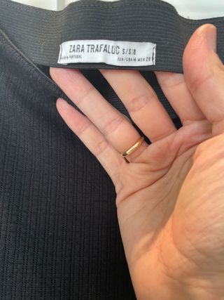 Falda midi con flecos 