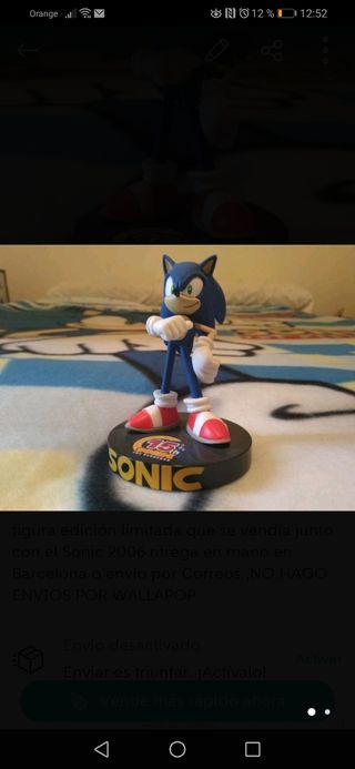 Sonic the Hedgehog Xbox 360 figure 15th aniversary