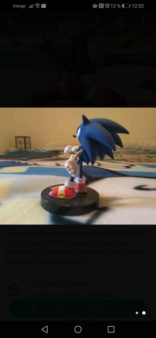 Sonic the Hedgehog Xbox 360 figure 15th aniversary