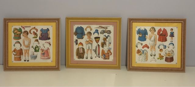 Cuadros infantiles recortable antiguo