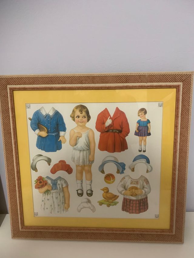 Cuadros infantiles recortable antiguo