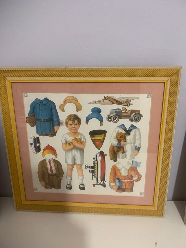 Cuadros infantiles recortable antiguo
