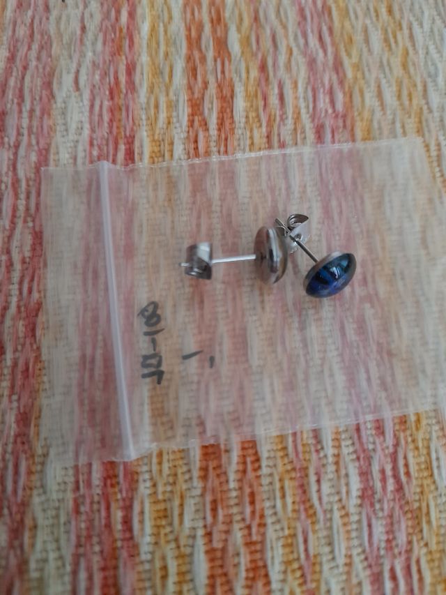 orecchini zebrati blu