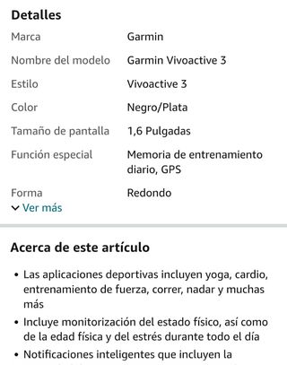 Reloj Garmin Vivo active 3