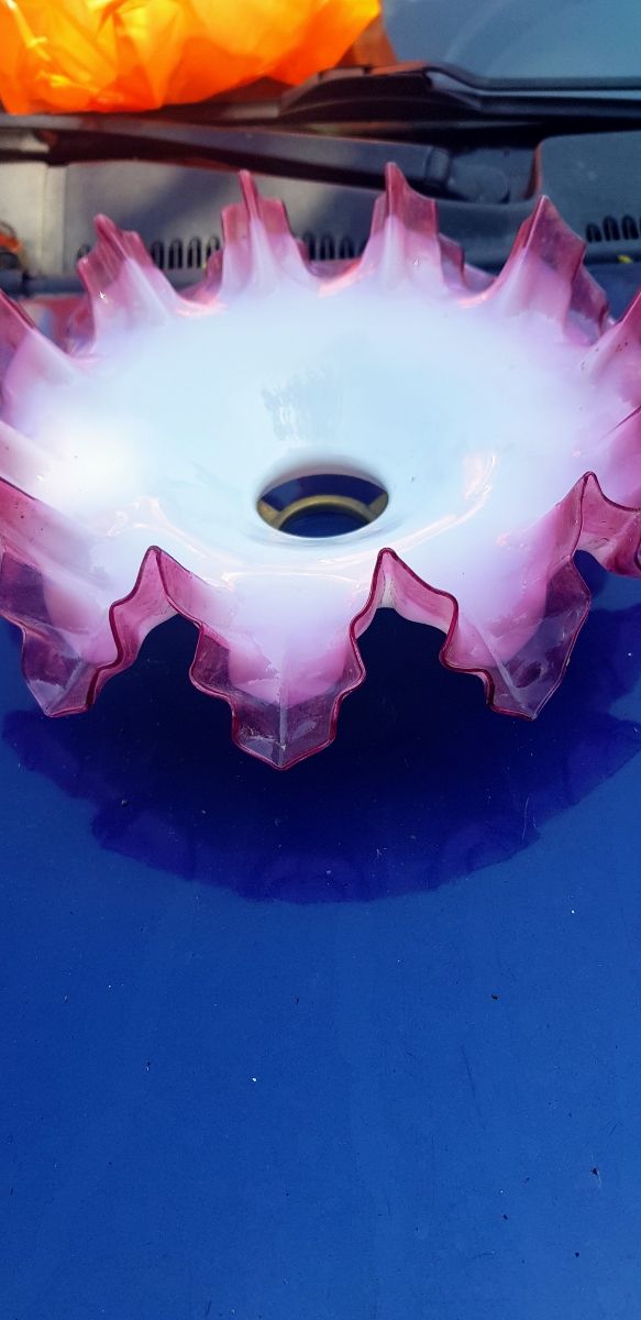 4 lampadari antichi vetro opalino