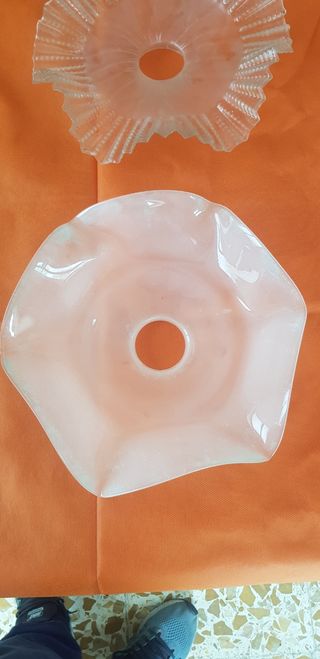 4 lampadari antichi vetro opalino