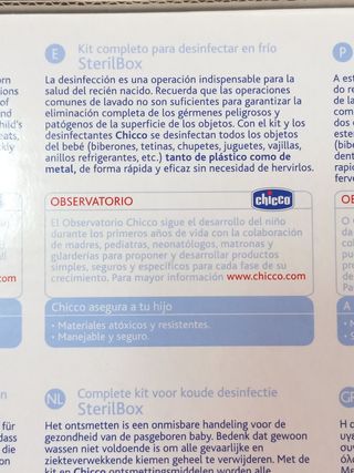 Esterilizador biberones en frío 