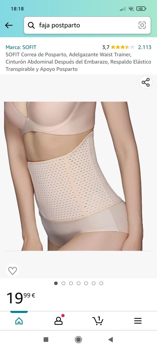 Faja postparto SIN USAR