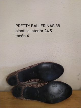 PRETTY BALLERINAS - bailarinas tacón 38