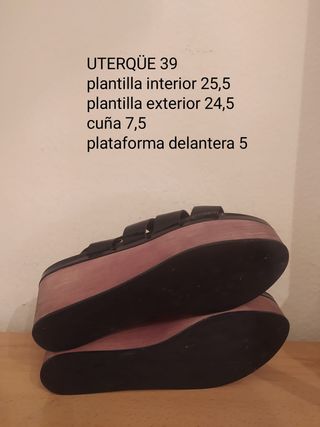 UTERQÜE - sandalias plataforma 39