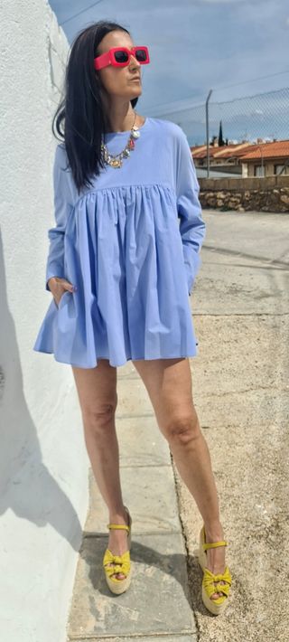 vestido mono estilo baby doll zara