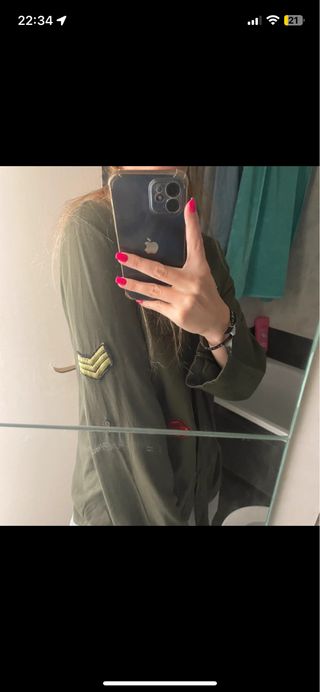 camisa botones verde militar caqui