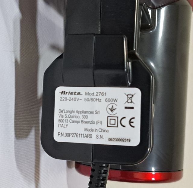 Ariete2761 Aspirador con Cable 2x1 de Mano y Escob