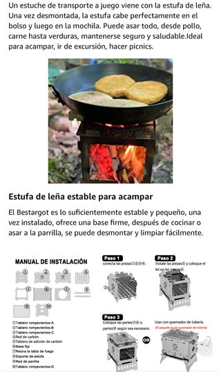 Forno a legna per campeggio Barbecue portatile