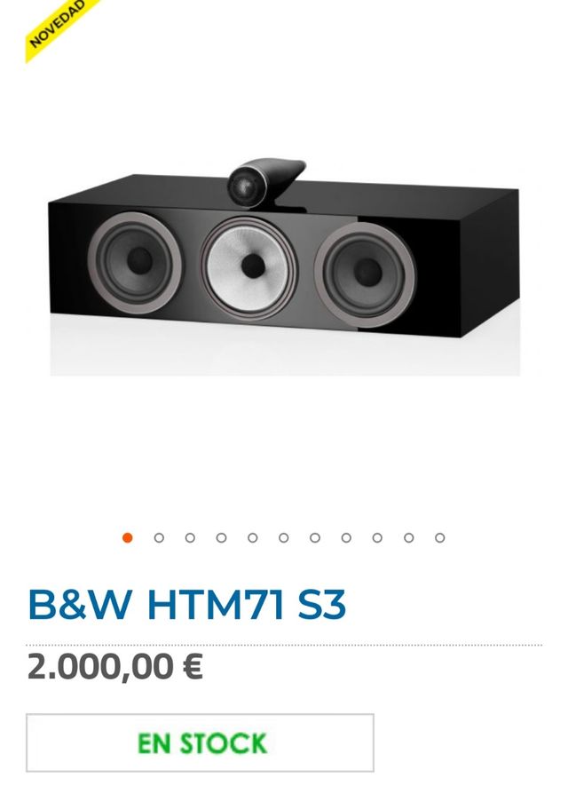 ALTAVOZ CENTRAL BOWERS HTM71 S3 NEGRO