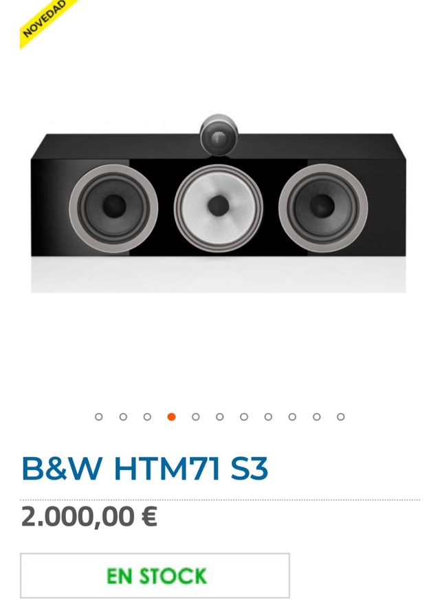 ALTAVOZ CENTRAL BOWERS HTM71 S3 NEGRO