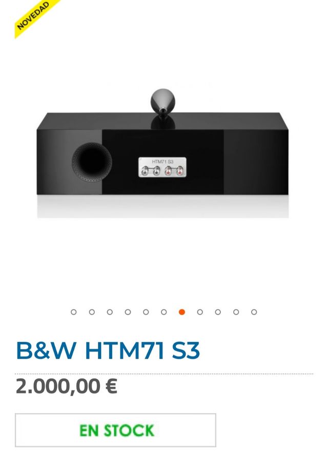 ALTAVOZ CENTRAL BOWERS HTM71 S3 NEGRO