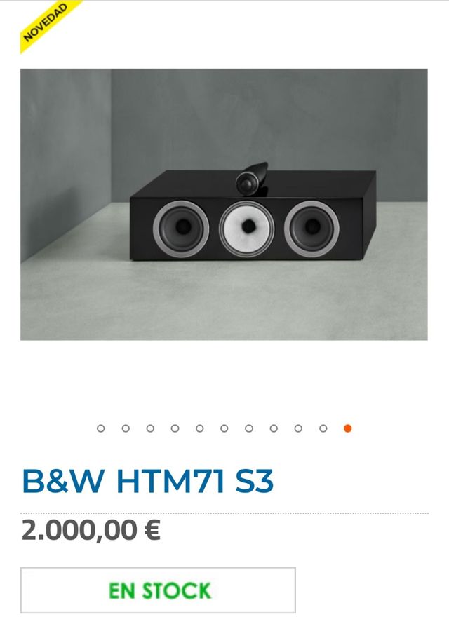 ALTAVOZ CENTRAL BOWERS HTM71 S3 NEGRO