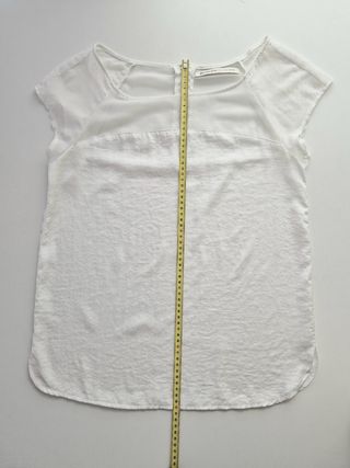 Blusa blanca manga corta Stradivarius