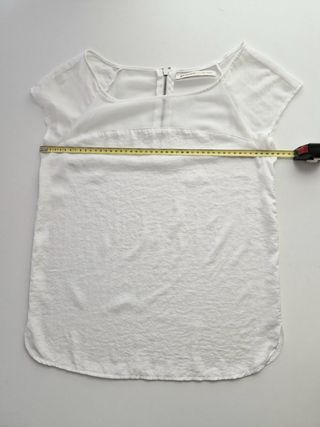 Blusa blanca manga corta Stradivarius