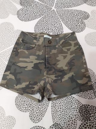 Pantalon corto mujer camuflaje