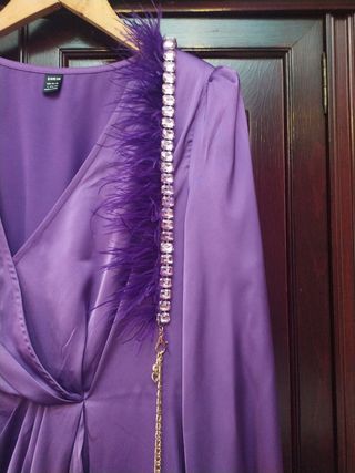 vestido morado premama midi