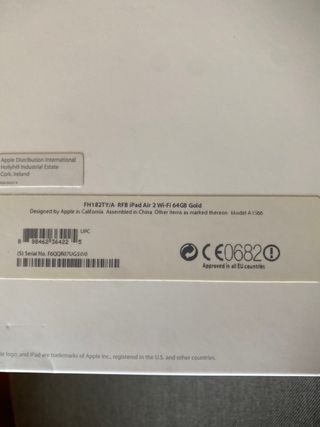 Ipad air 2 Wi-Fi 64GB Gold