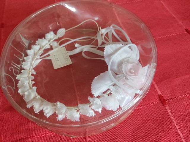 vestido de primera comunión dos fotos