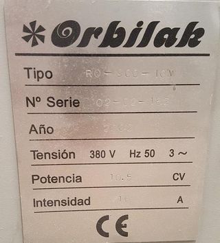 Lijadora calibradora ORBILAK RO-900-10