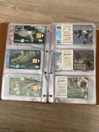 Más de 350 tarjetas de teléfono