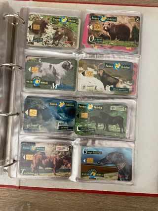 Más de 350 tarjetas de teléfono