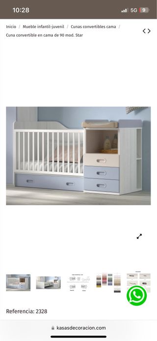 Cuna cambiador convertible cama escritorio y mesit