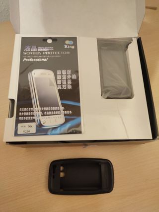 NOKIA 5230 NAVI GRIS + PROTECTOR PANTALLA + FUNDA