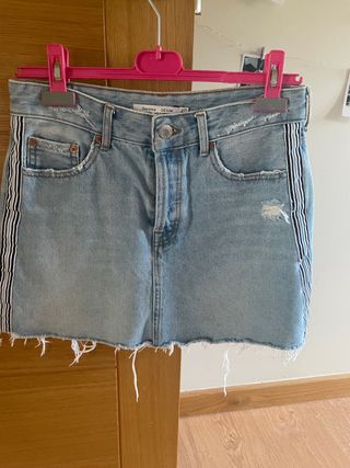 Falda Vaquera Azul PULL&BEAR