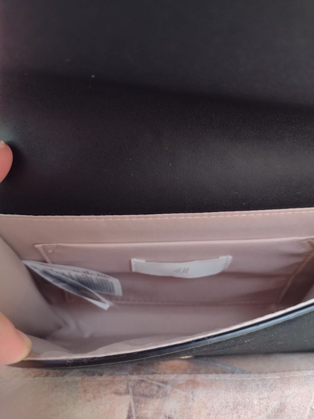 Borsa nera scamosciata