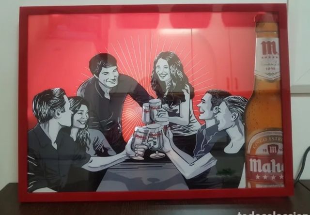 Cartel luminoso cerveza Mahou