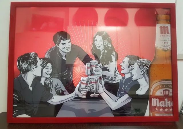 Cartel luminoso cerveza Mahou