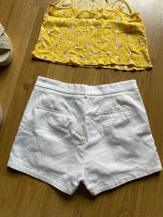 Short blanco bolsillos T.38