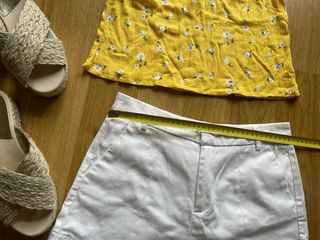 Short blanco bolsillos T.38