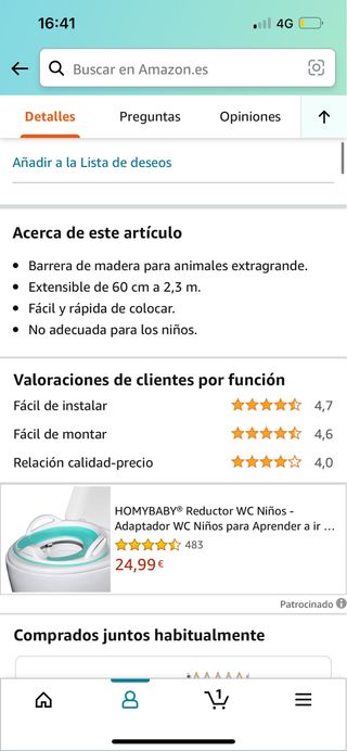 Barrera extensible madera