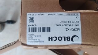 Bomba de agua Bloch. MXF34K2.Monofasica