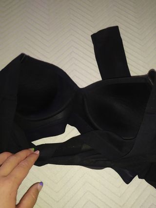 top NIKE S negro manga larga