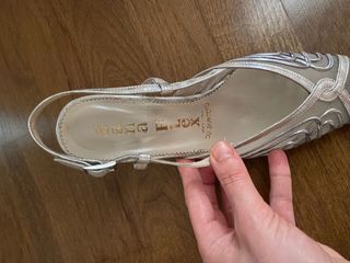 Zapatos plateados de piel NUEVOS de fiesta