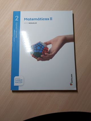 Libro Matemáticas II, segundo de bachillerato 