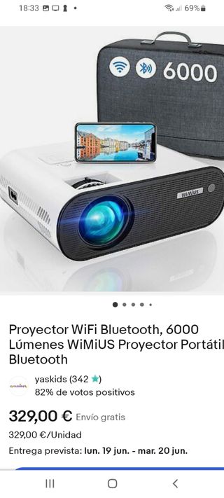 Proyector wifi bluetooth