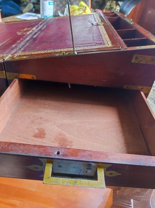 Antico writing slope scrittoio da viaggio nautico