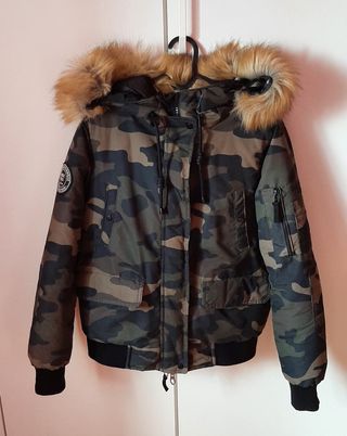 Chaqueta Abrigo Militar Bershka (S)